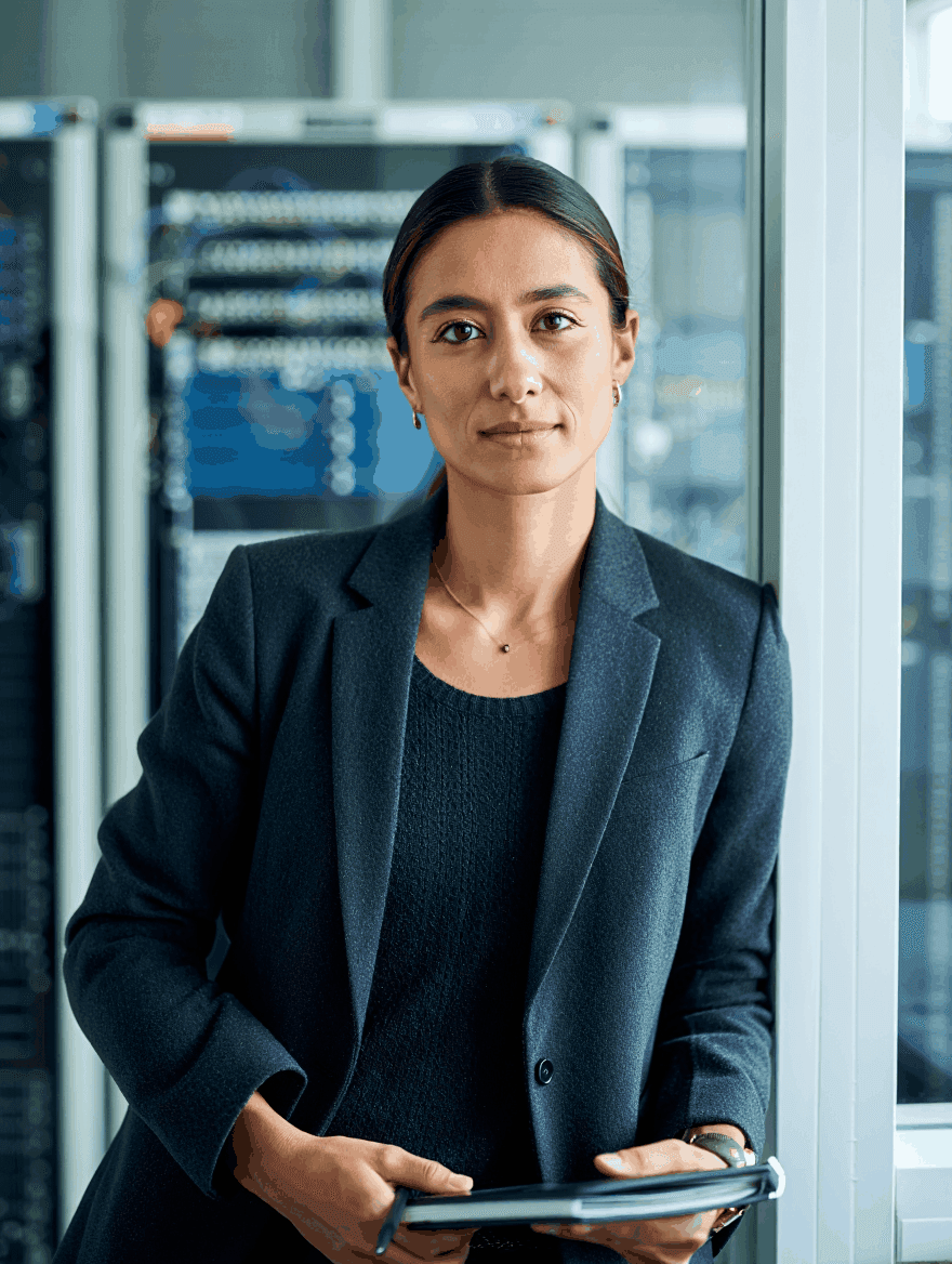 Portrait illustration of Lena Ortiz