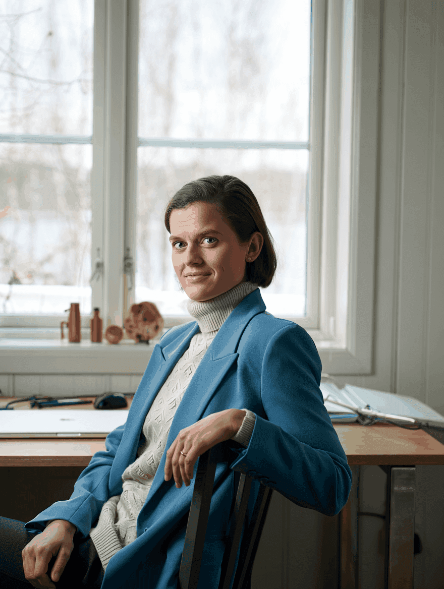 Portrait illustration of Maya Halberg