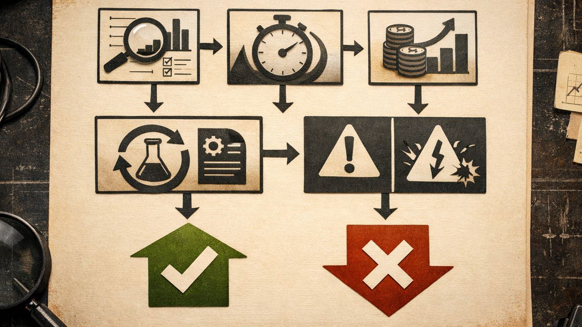 Decision-chart style checklist for evaluating benchmark claims before using them in a buying or deployment decision.