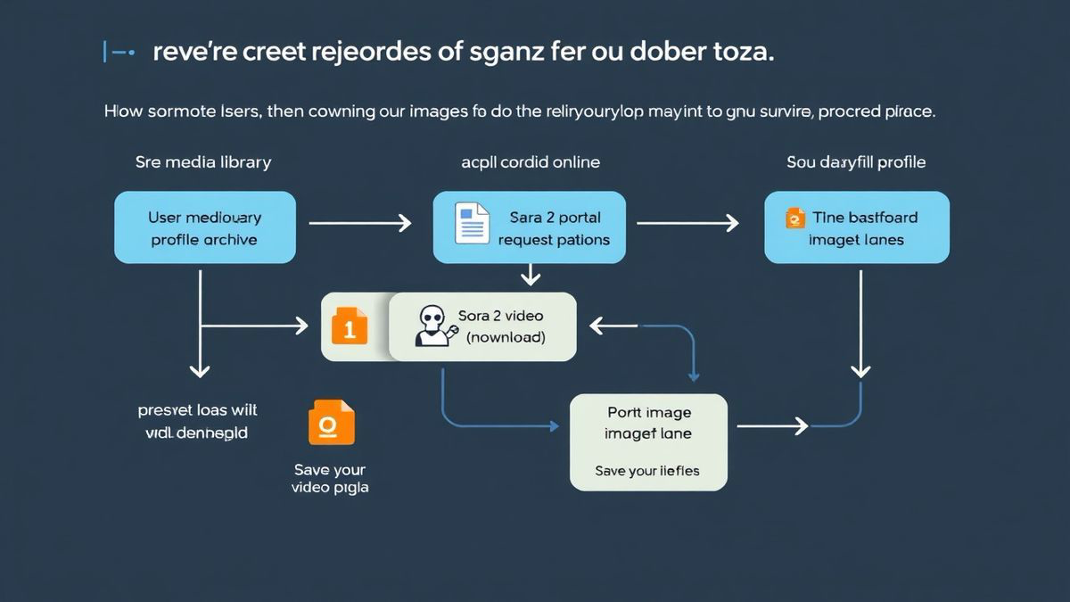 Editorial flowchart of the paths users still have to export Sora data, download library media, and move from Sora 1 to Sora 2 or ChatGPT image generation.